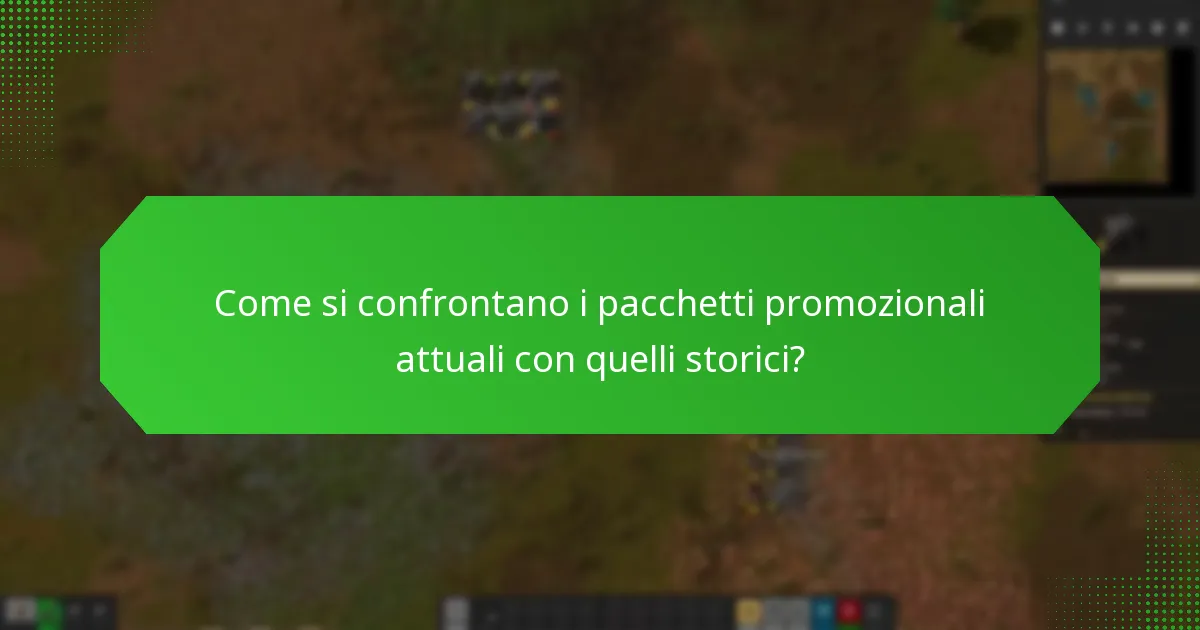 Come sono state strutturate le offerte passate per Factorio?