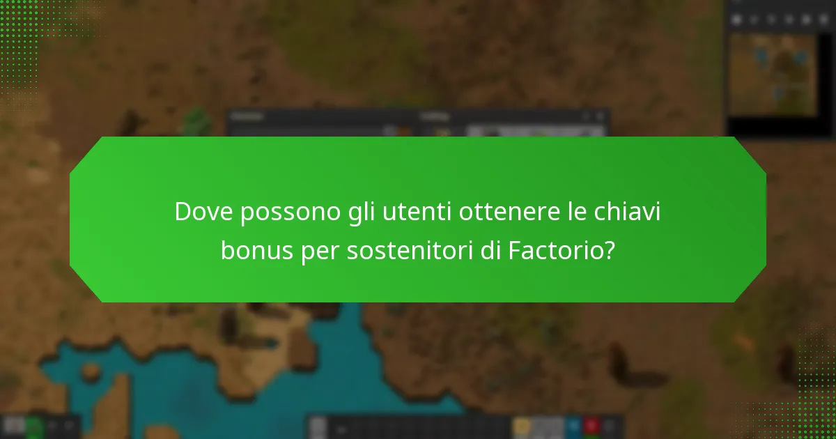 Quali strategie promozionali utilizzano le chiavi bonus per sostenitori di Factorio?